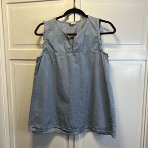 Cotton Bleu Sleeveless Denim Top Size Women’s Small Color Light Blue